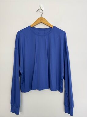 Lululemon Abrasion-Resistant Training Long-Sleeve Wild Indigo Sz 16? 27” PTP